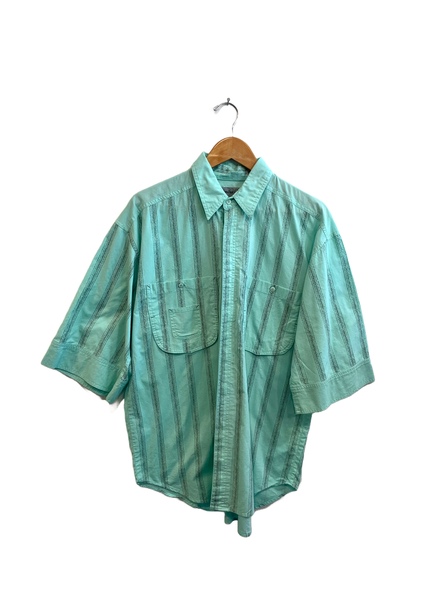 1980s Mint Double Pocket Striped Shirt