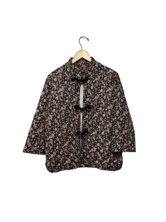 1970s Quilted Floral Toggle Jacket